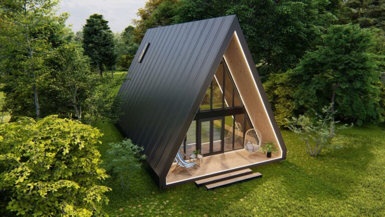 Qtm A Frame, structura metalica usoara 107 mp, montaj inclus