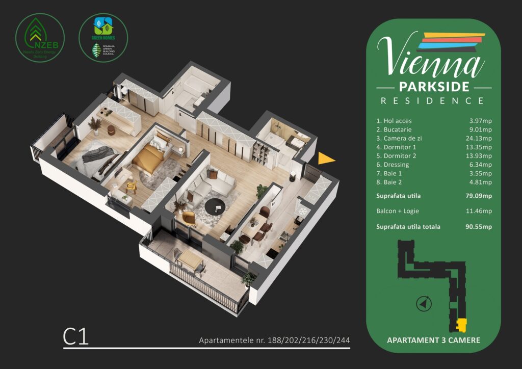 Apartament 3 camere, parc Tudor Arghezi, acces rapid metrou