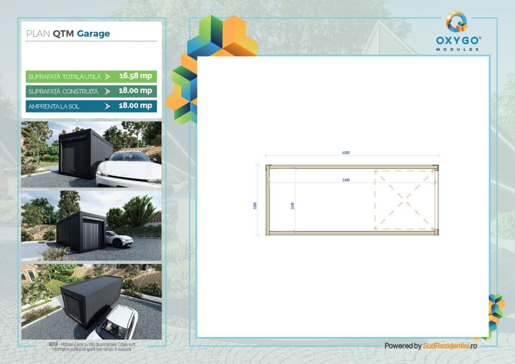 Qtm Garage, constructie tip container 18 mp, garaj, spatiu tehnic