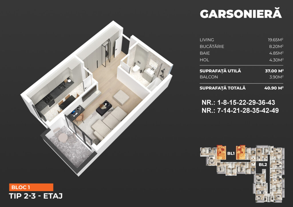 Apartament cu o camera, metrou Berceni, finisare premium, Str. Biruintei