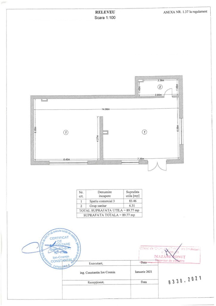 Spatiu comercial de vanzare, The Grand Kristal, rond Metro Berceni, 89.77 mp