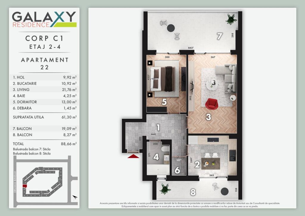 Apartament 2 camere, Galaxy Park Residence, parc Tudor Arghezi