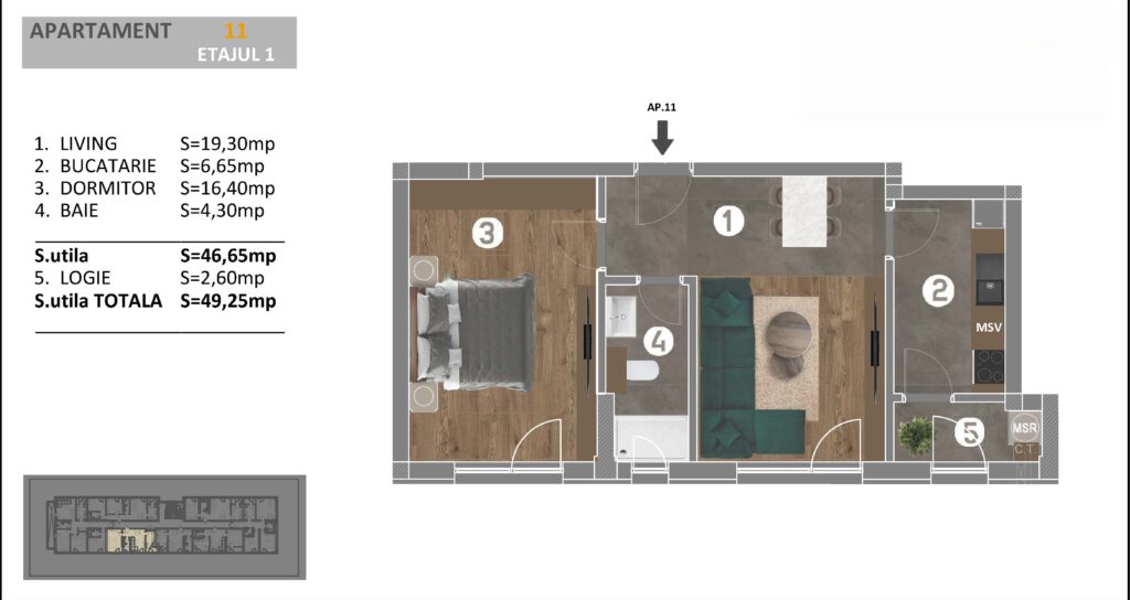 Apartament cu 2 camere, Cavar Residence, locatie excelenta, Sectorul 4