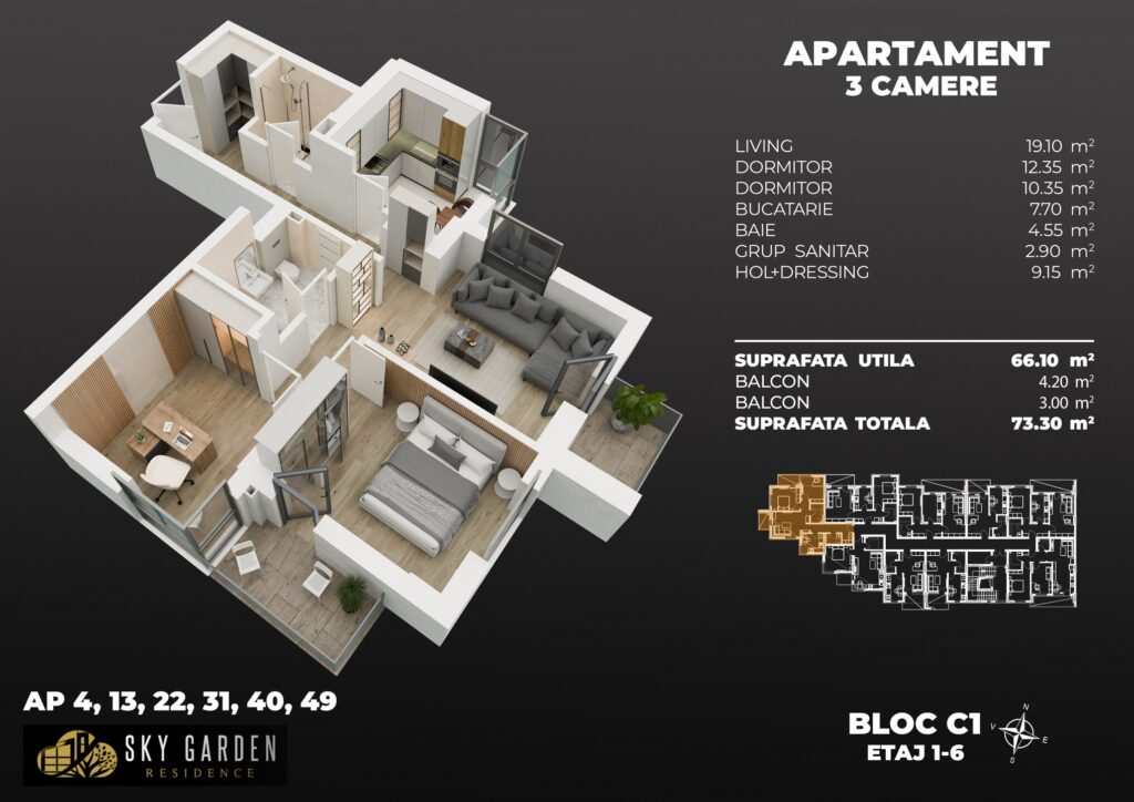 Apartament cu 3 camere, compartimentare eficienta, locatie excelenta, Metrou Berceni