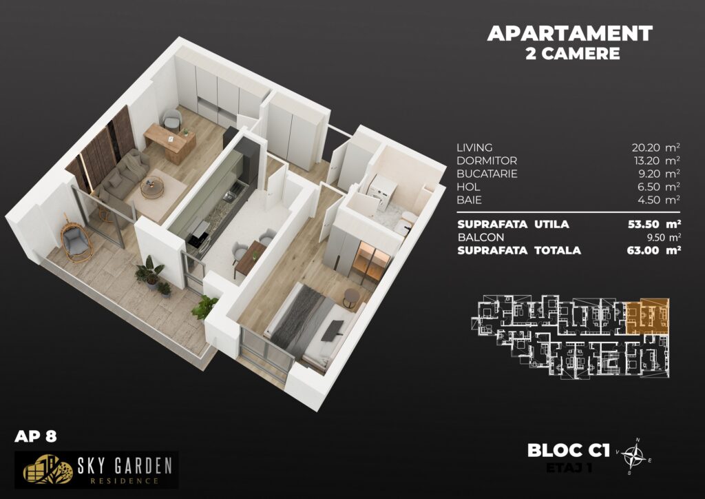 Apartament cu 2 camere, langa Metrou Berceni, Strada Popesti Vest, Popesti-Leordeni