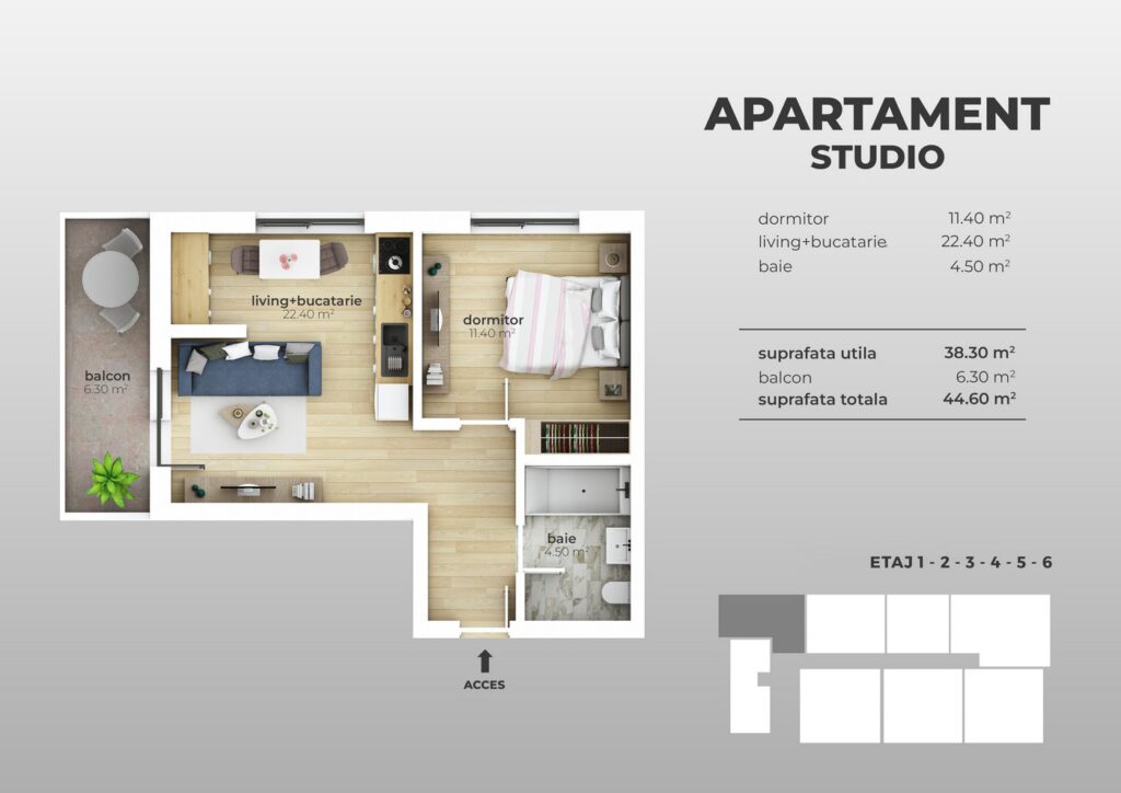 Apartament 2 camere, semidecomandat, Imobil finalizat, zona Brancoveanu-Grand Arena Mall