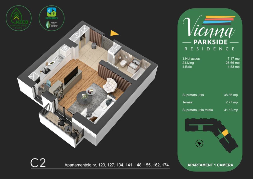 Apartament modern, compartimentare inteligenta, 41 mp, Bd. Metalurgiei, Parc Arghezi