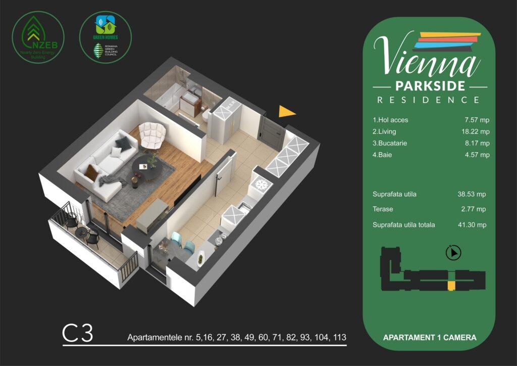 Apartament cu o camera, imobil premium langa Parcul Tudor Arghezi, stradal Metalurgiei