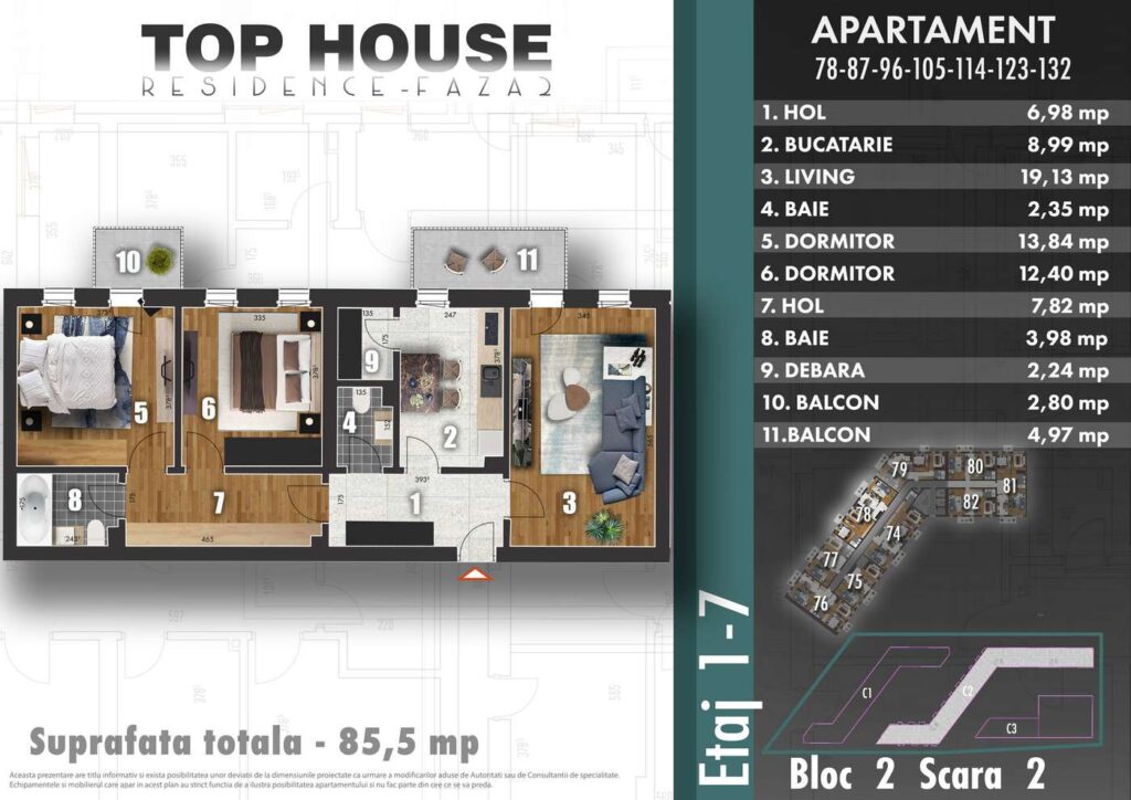 Apartament cu 3 camere, decomandat, imobil nou, langa Parcul Tudor Arghezi, Sectorul 4