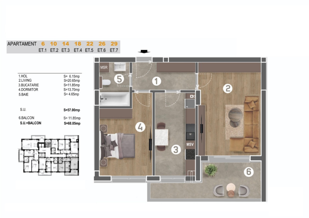 Apartament cu 2 camere, finisaje clasa premium, Metrou Piata Sudului
