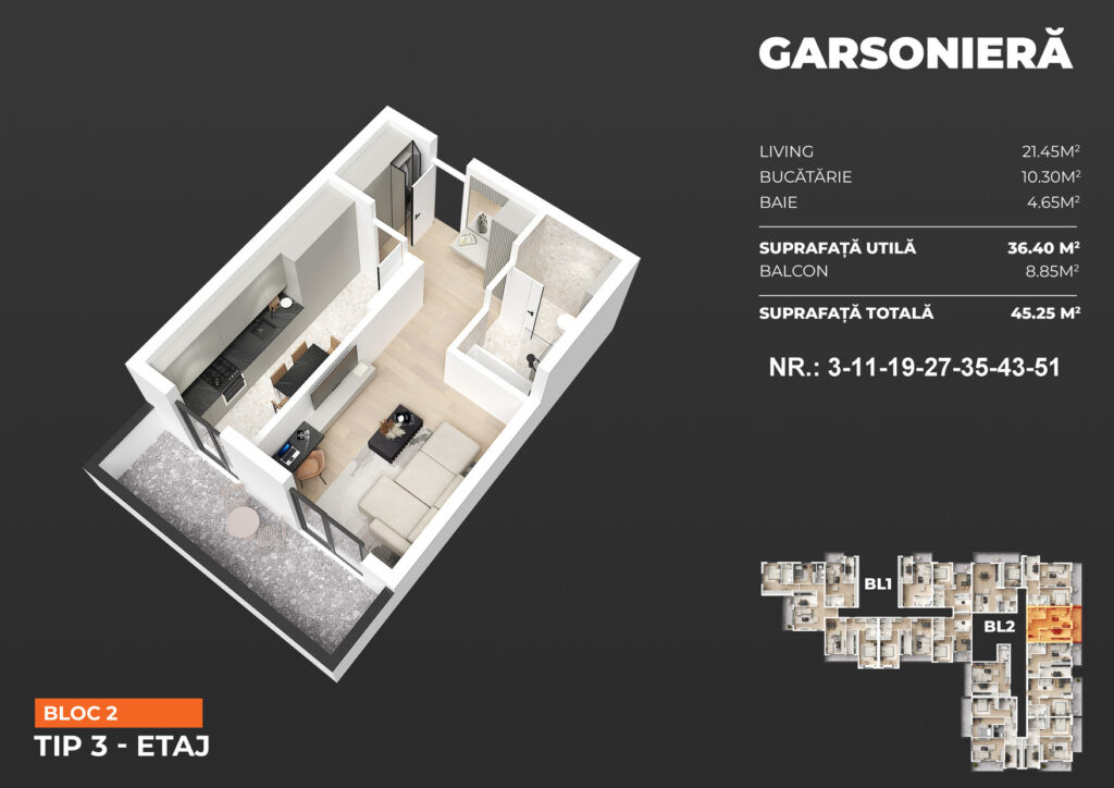 Apartament modern cu o camera, finisaje premium, pasarela Metrou Berceni, Popesti-Lerodeni