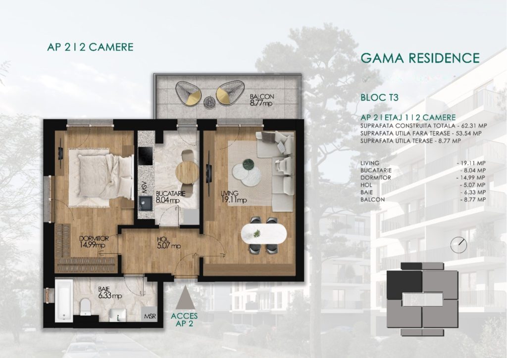 Apartament modern cu 2 camere, decomandat – locatie excelenta, Soseaua Oltenitei