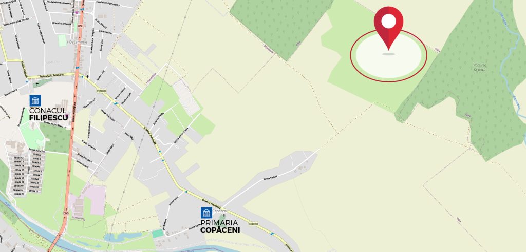 Teren intravilan generos, 38.876 mp, Comuna Copaceni, langa padure, Judetul Ilfov