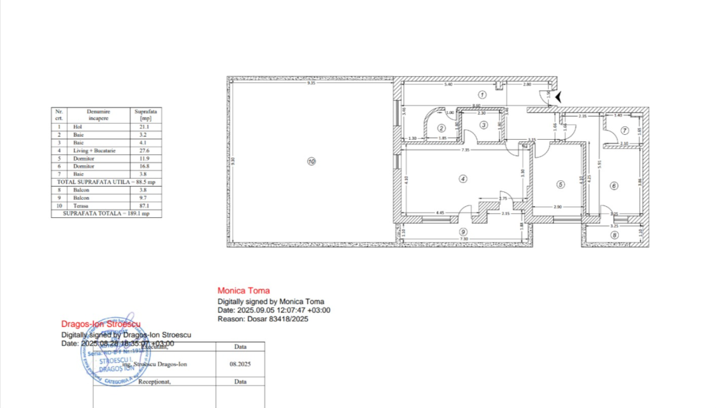 Apartament ideal cu 4 camere si terasa impresionanta – The Grand Kristal Residence City, Sector 4