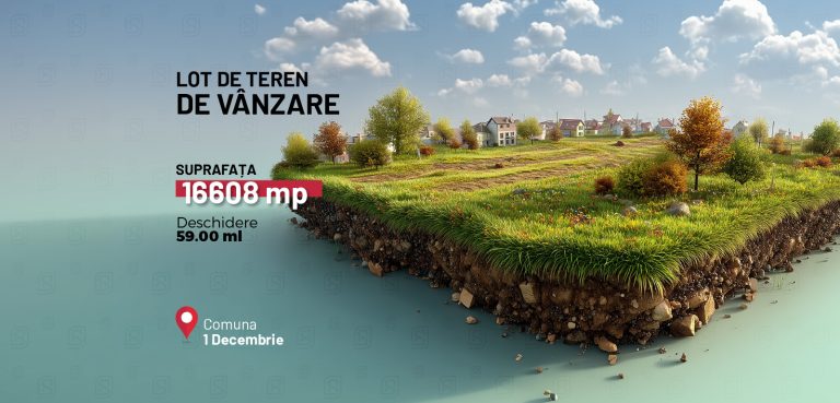 Teren intravilan 16.608 mp, certificat urbanism – langa DN5, acces rapid A0, Com. 1 Decembrie