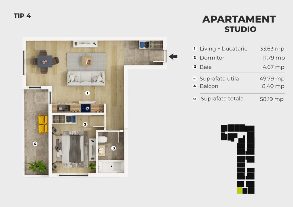 Apartament 2 camere, ideal compartimentat, acces facil Metrou Berceni – Str. Biruintei