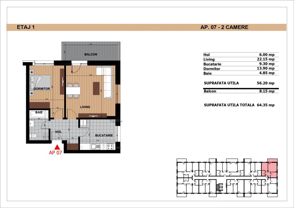 Apartament decomandat cu 2 camere, imobil nou tip boutique, Aparatorii Patriei, Sector 4