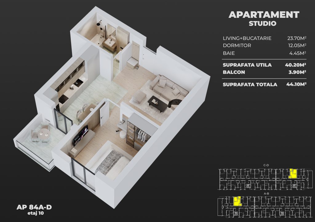 Apartament ideal compartimentat, 2 camere, incalzire in pardoseala – Metrou Berceni