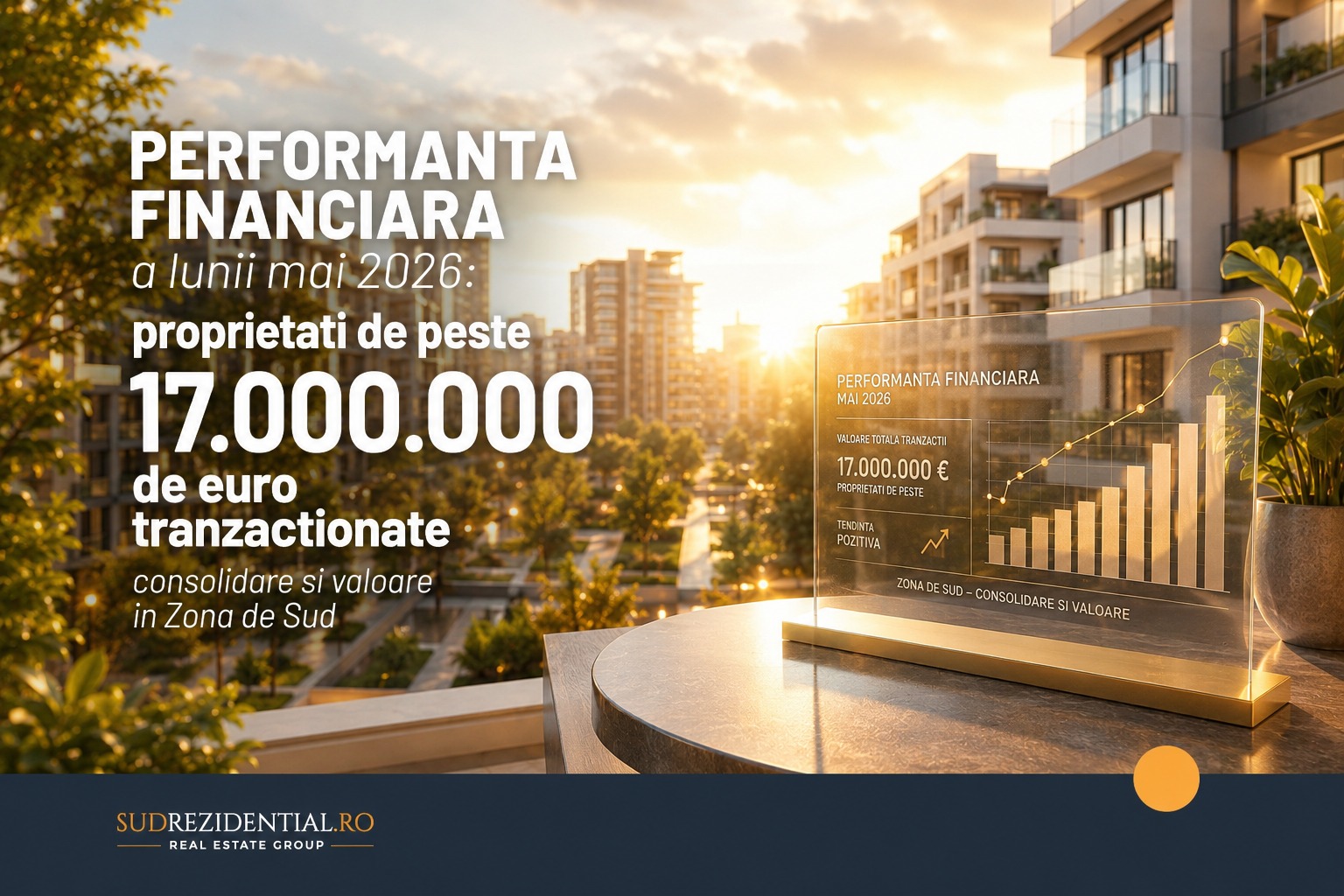 Performanta financiara a lunii mai 2026: Proprietati de peste 17.000.000 de euro tranzactionate – consolidare si valoare in zona de sud 22 Performanta financiara a lunii mai 2026: Proprietati de peste 17.000.000 de euro tranzactionate – consolidare si valoare in zona de sud
