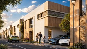 Vila moderna tip duplex, 4 camere, ansamblu privat cu piscina si acces securizat – Bragadiru