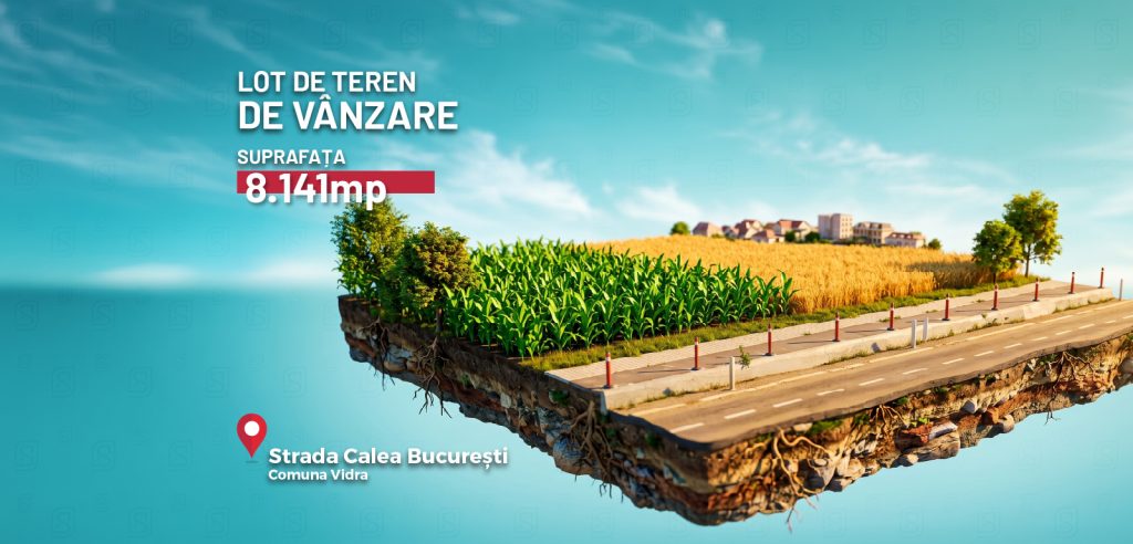 Teren de 8.141 mp in zona Vidra – Berceni, ideal pentru ansamblu de case sau investitie pe termen lung